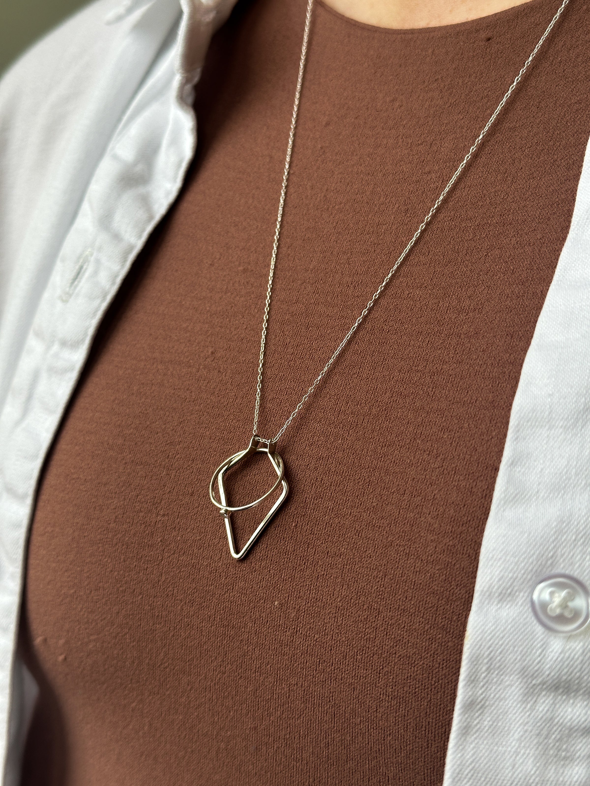 Rhombus Ring Holder Necklace | Dime & Regal