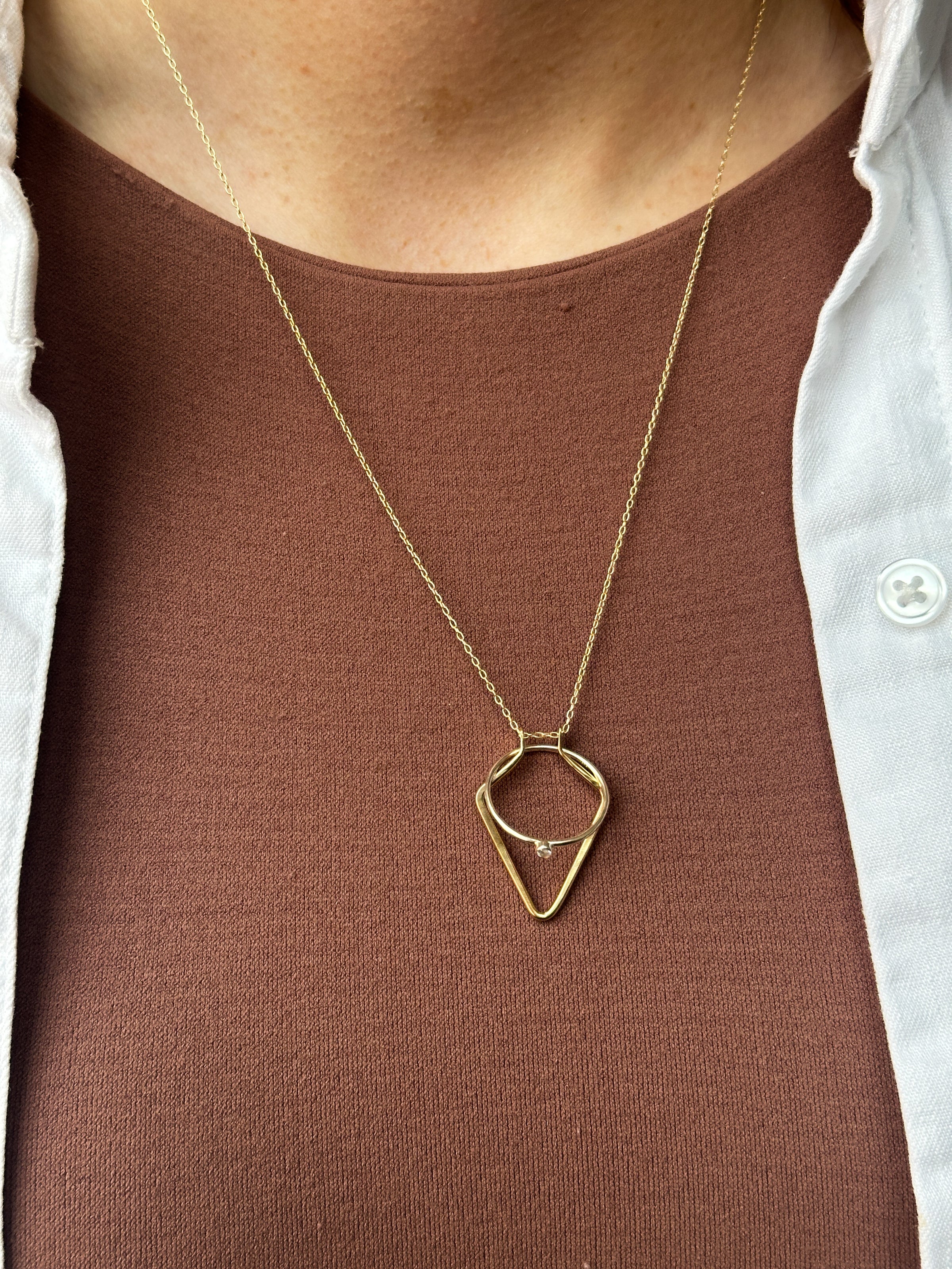 Rhombus Ring Holder Necklace | Dime & Regal